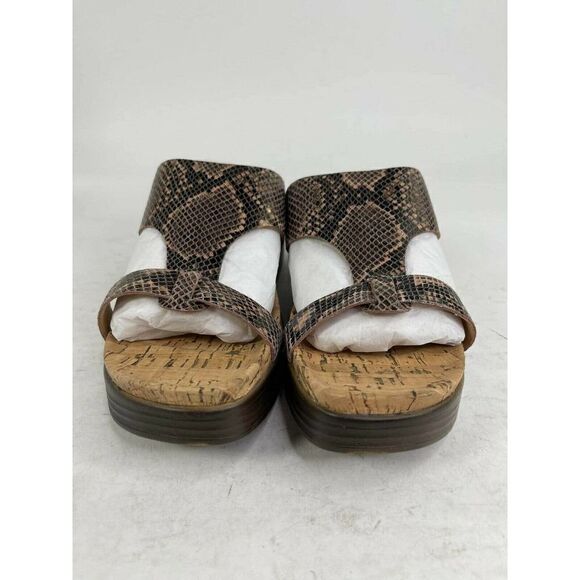 Donald J Pliner Faina Women's light Bronze Metallic Python sandals US 9.5 Slide - Picture 3 of 9